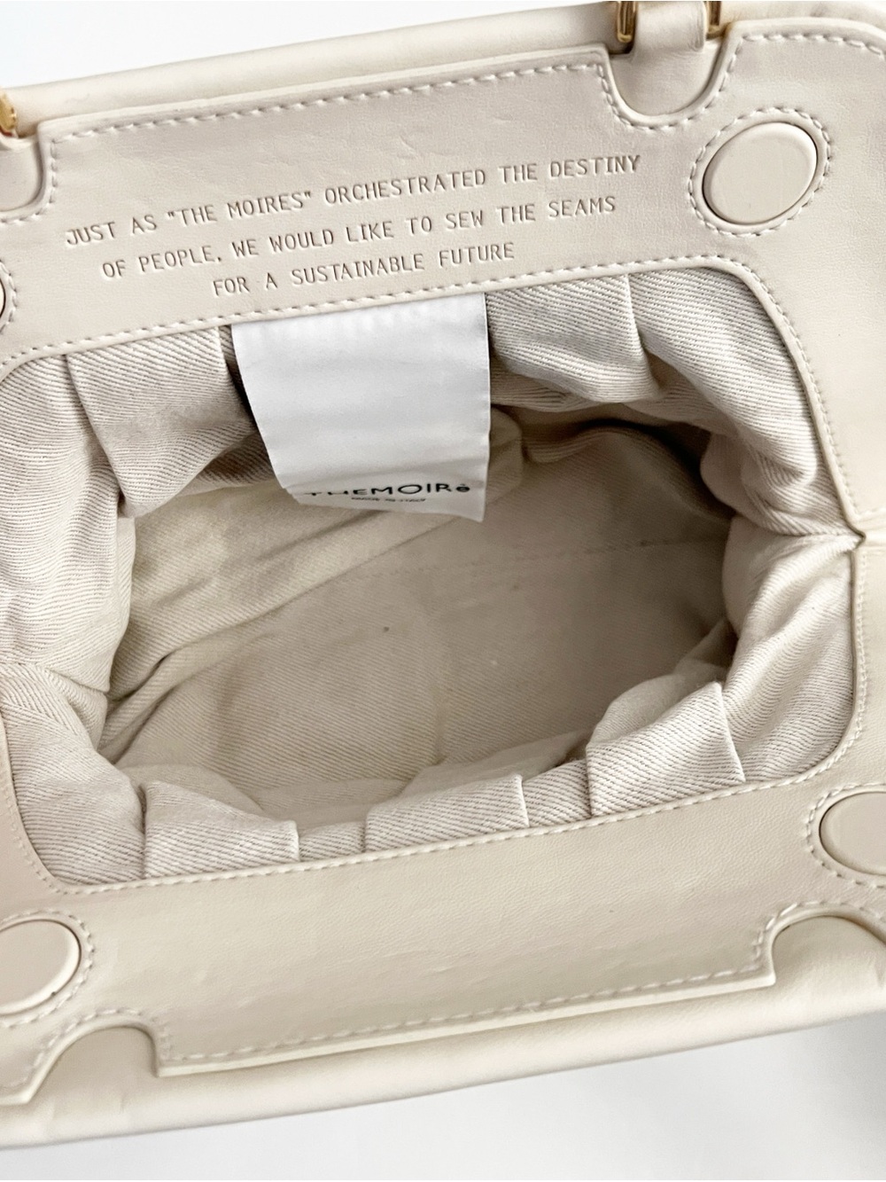 Themoire Tia Woven Clutch/Shoulder Bag in Shell - Picture 7 of 14